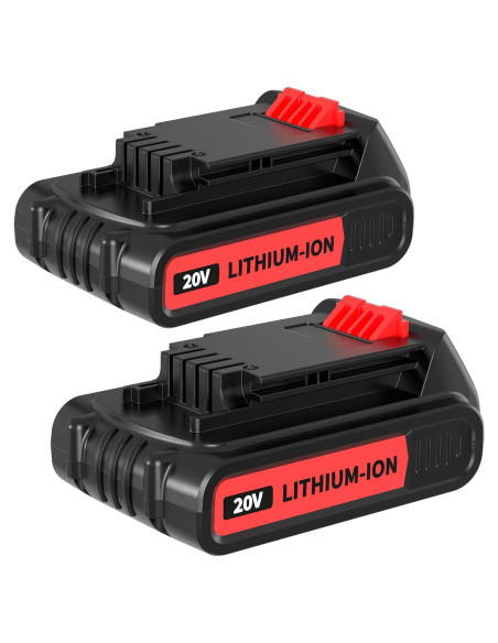Paquete 2 Baterías 3.8Ah Black & Decker 20V Litio
