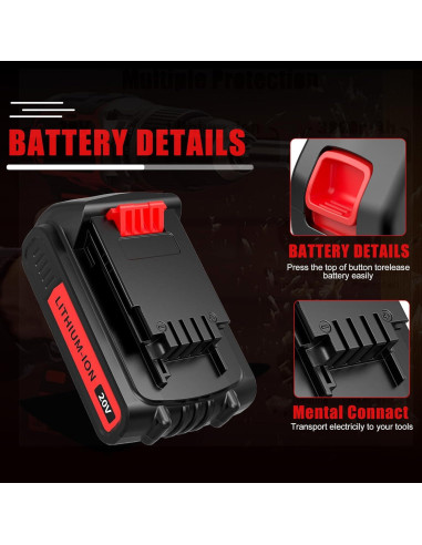 Paquete 2 Baterías 3.8Ah Black & Decker 20V Litio