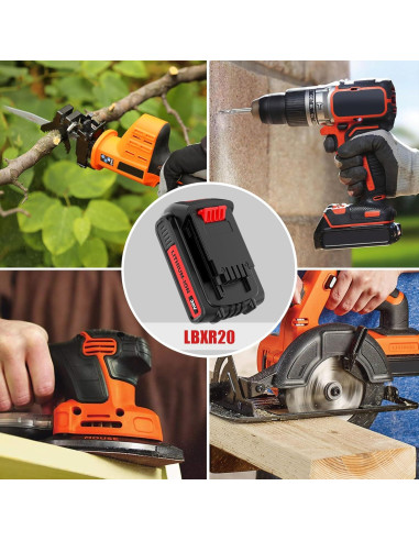 Paquete 2 Baterías 3.8Ah Black & Decker 20V Litio