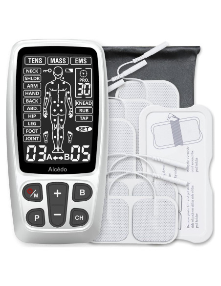 Alcedo Estimulador Muscular TENS EMS 41 Modos Alivio Dolor