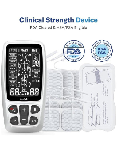 Alcedo Estimulador Muscular TENS EMS 41 Modos Alivio Dolor