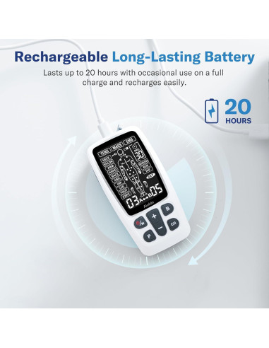 Alcedo Estimulador Muscular TENS EMS 41 Modos Alivio Dolor