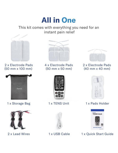 Alcedo Estimulador Muscular TENS EMS 41 Modos Alivio Dolor