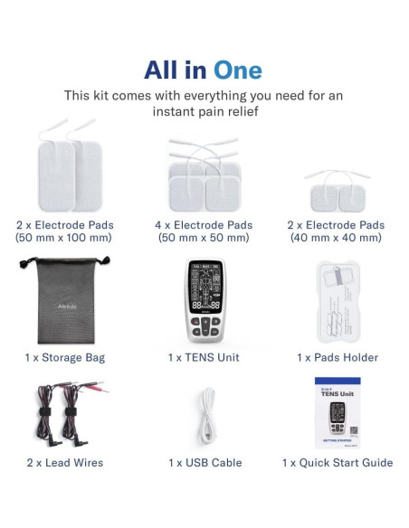 Alcedo Estimulador Muscular TENS EMS 41 Modos Alivio Dolor