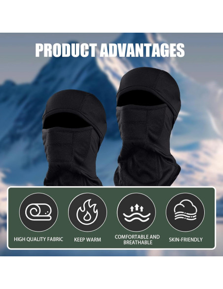 Forro de Casco de Motocicleta Zeathery Herymz3232bl Térmico Negro 40x24cm