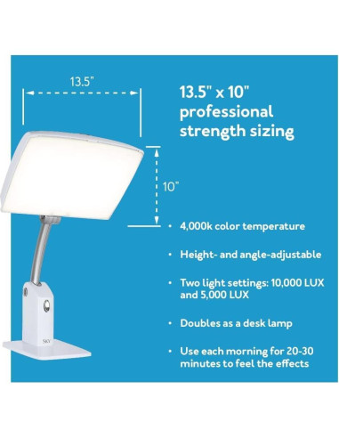 Lámpara de Terapia de Luz Carex Day-Light Sky 10000 LUX LED