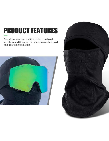 Forro de Casco de Motocicleta Zeathery Herymz3232bl Térmico Negro 40x24cm