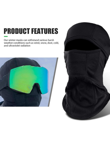 Forro de Casco de Motocicleta Zeathery Herymz3232bl Térmico Negro 40x24cm