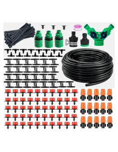 Kit de riego por goteo PEISONGFEI 50m automático jardín