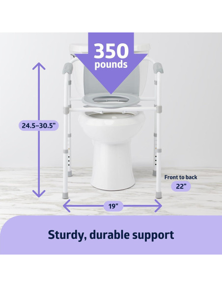 Comoda 3-en-1 Medline Acero Plegable 7.1L Asiento Estándar