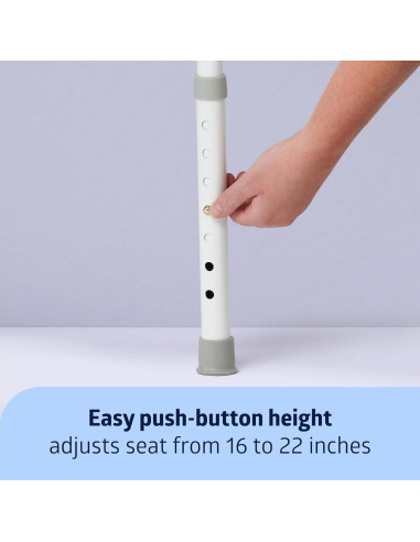 Comoda 3-en-1 Medline Acero Plegable 7.1L Asiento Estándar