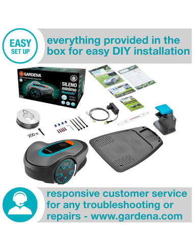 Cortacésped Robótico GARDENA SILENO Minimo 250 m Bluetooth