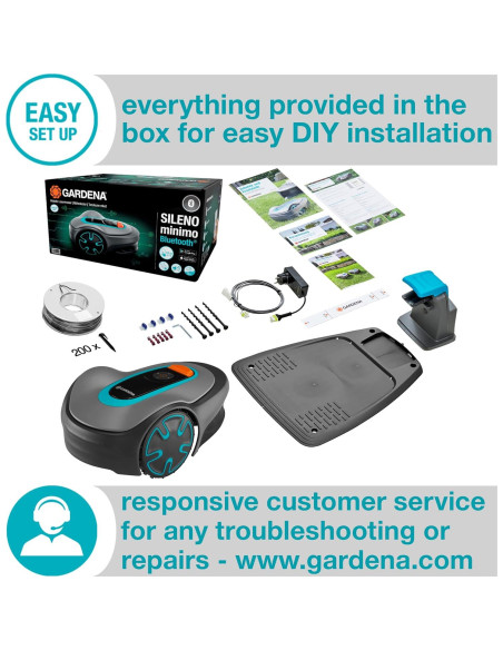 Cortacésped Robótico GARDENA SILENO Minimo 250 m Bluetooth
