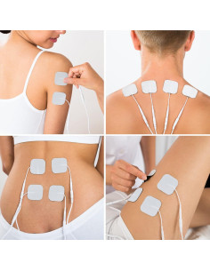 Pads Electrodos TENS AFDEAL 20 Piezas 5x5 cm Autoadhesivos 2