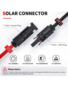 Cable Adaptador Solar ELECTOP DC 8mm 1.8M 14AWG para Generadores 2