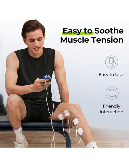 AUVON Estimulador Muscular TENS 3-en-1 con 40 Intensidades