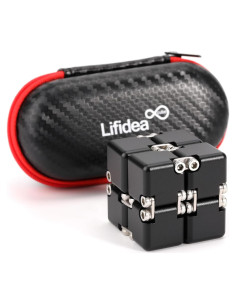 Cubo Infinito Antiestrés Lifidea Negro 3,99 cm 6 Colores