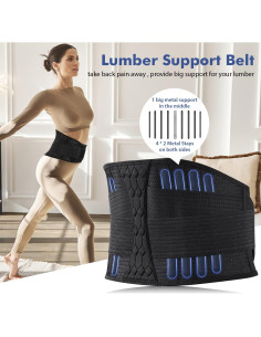 Cinturón Lumbar Racbeuk Grande Alivio Dolor Espalda 2
