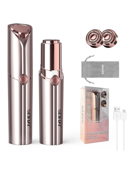 Removedor de Vello Facial SEIHAI con 2 Cabezas Repuesto