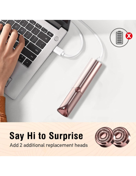 Removedor de Vello Facial SEIHAI con 2 Cabezas Repuesto