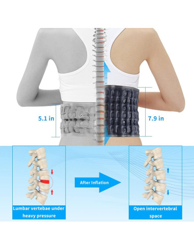 Cinturón de Soporte Lumbar 6xigouma Modelo XGM-102R Azul