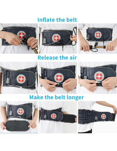 Cinturón de Soporte Lumbar 6xigouma Modelo XGM-102R Azul