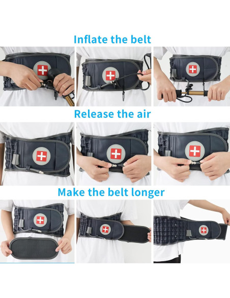 Cinturón de Soporte Lumbar 6xigouma Modelo XGM-102R Azul