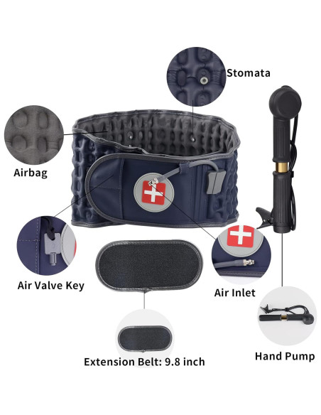 Cinturón de Soporte Lumbar 6xigouma Modelo XGM-102R Azul