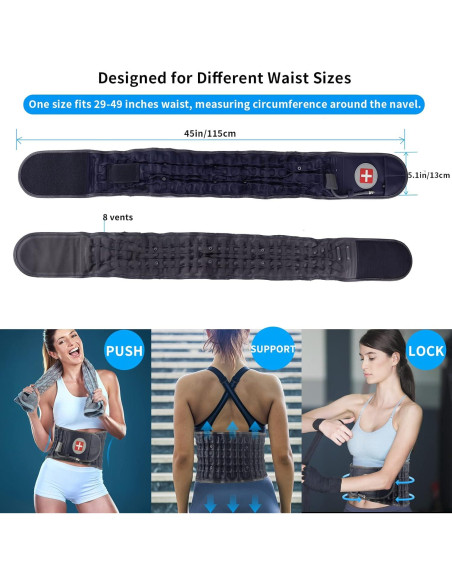 Cinturón de Soporte Lumbar 6xigouma Modelo XGM-102R Azul