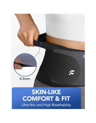Faja Lumbar Fitomo Ultra Delgada 0.5mm con Almohadilla 3D