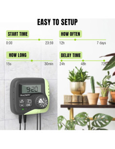 Kit de Riego Automático Raddy WS-1 Solar 5W para 15 Macetas 2