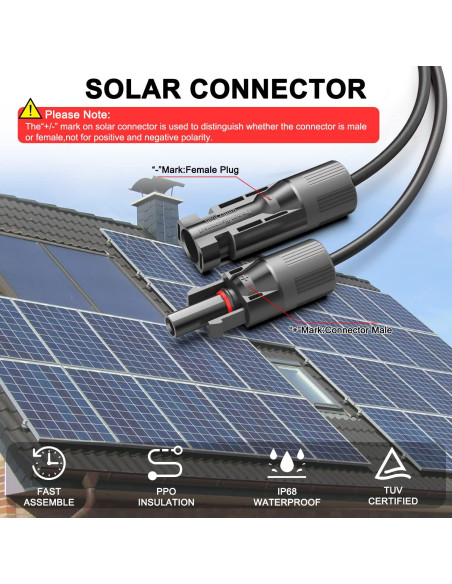 Cable de extensión solar 5m 8mm Shenzhenshi Datong