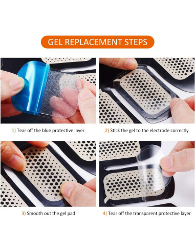 50 Almohadillas de Gel UYGHHK para Estimulador Abdominal