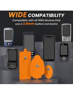 Pads TENS AVCOO Reemplazo 20 Pcs 3 Tamaños Gel Reutilizables 2