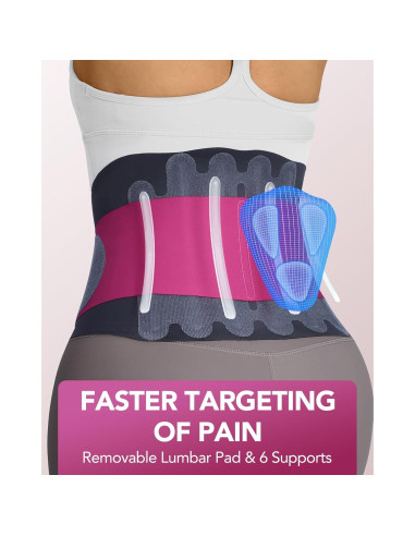 Faja de Espalda Fitomo L Rosa Ultra Delgada 0.5mm