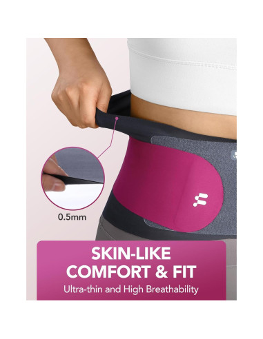 Faja de Espalda Fitomo L Rosa Ultra Delgada 0.5mm