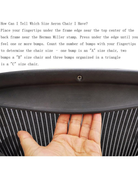 Almohadilla Soporte Lumbar Herman Miller Aeron B - Negro