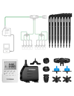 Kit de Riego por Goteo Automático VIVOSUN 15W para Jardín