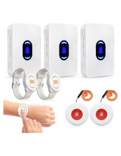 Sistema de Alerta Inalámbrico Daytech para Ancianos con 2 Botones SOS
