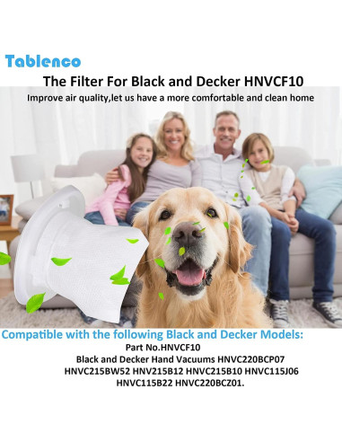 Filtro de Reemplazo Black and Decker HNVCF10 Paquete de 9