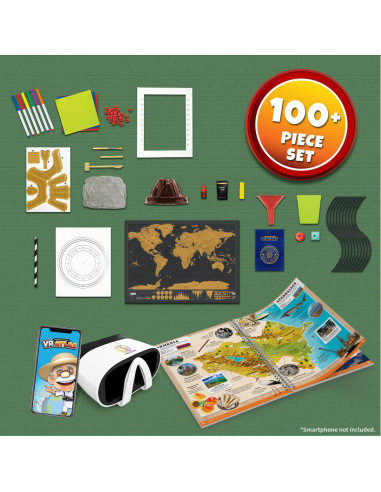 Atlas VR Abacus - Kit de Ciencia Geografía para Niños