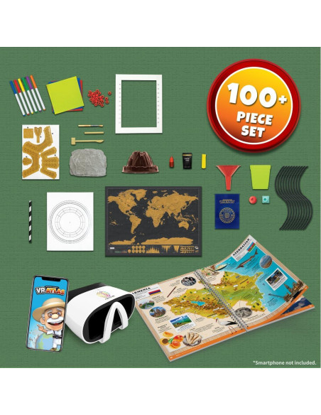 Atlas VR Abacus - Kit de Ciencia Geografía para Niños