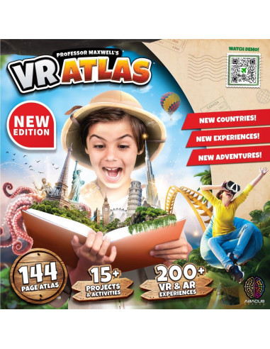 Atlas VR Abacus - Kit de Ciencia Geografía para Niños