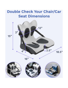 Almohada Soporte Lumbar Lifted Lumbar Ajustable Ergonómica 2
