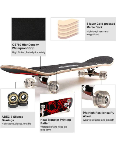 Patineta ChromeWheels Doble Kick 78,74 cm para Principiantes