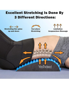 Almohada Estiramiento Espalda YESINDEED Soporte Lumbar 2