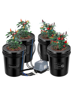 Sistema Hidropónico DWC VIVOSUN 4 Cubos 19L con Goteo