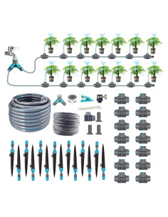 Kit de Riego por Goteo 30m Fujin con Accesorios 12mm 6mm