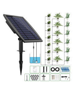 Sistema de Riego Solar Automático JIYANG 30 Macetas 12 Modos