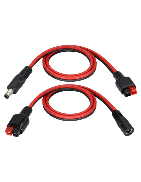 Conector de Alimentación Anderson 14AWG a DC 5.5x2.1mm 60cm